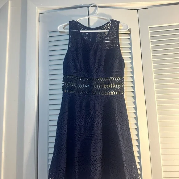 Rue21 Dark Blue Crochet Mini Dress - Picture 8 of 8